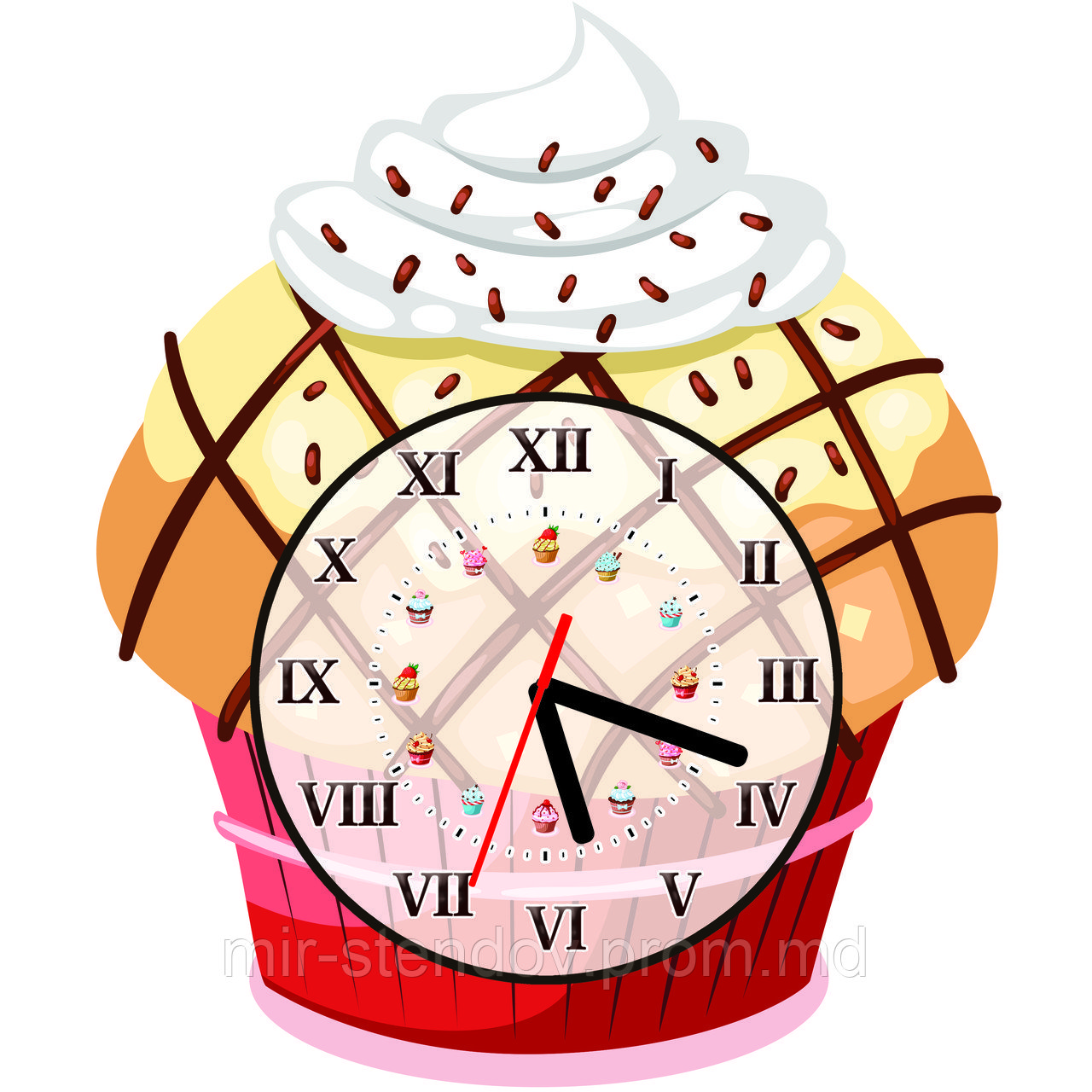 Часы настенные Пирожное с кремом - фото 1 - id-p5995229
