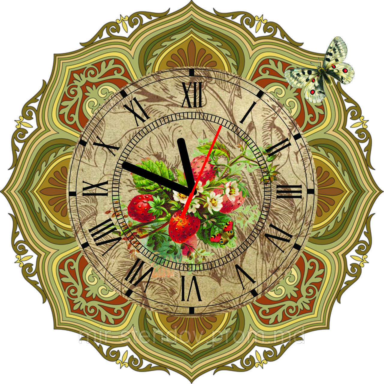 Часы настенные Клубника - фото 1 - id-p5995240