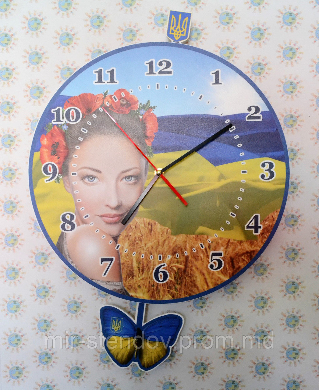 Настенные часы с маятником Моя Украина - фото 1 - id-p5995307