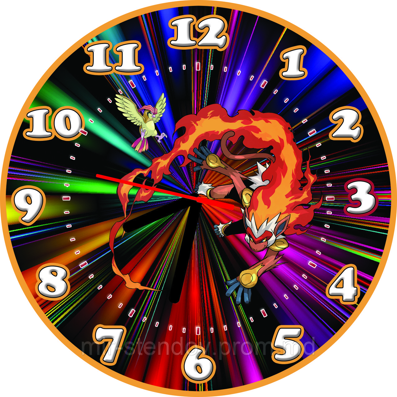 Настенные часы яркие Покемон - фото 1 - id-p5995322