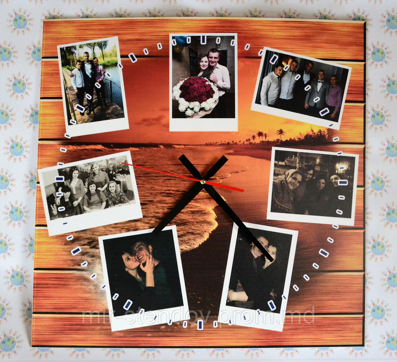 Настенные часы с Вашими фотографиями под заказ, фото 1