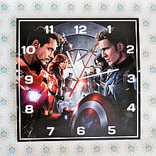 Настенные часы Капитан Америка Квадратные