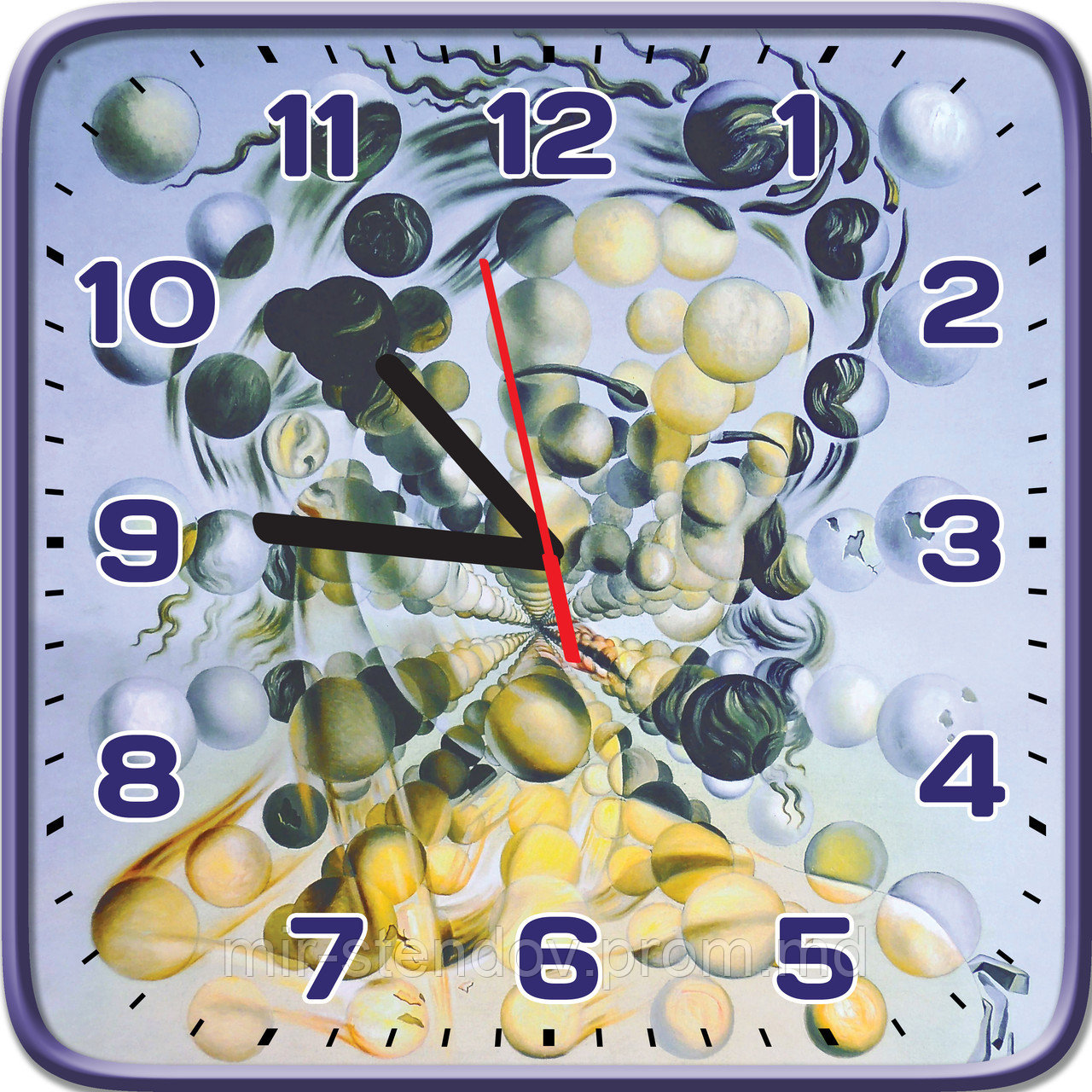 Настенные часы Галатея со сферами Сальвадор Дали 30х30 см - фото 1 - id-p5995452