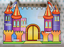 Город. Подставка для поделок на 30 полочек