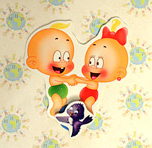 Магнитный стенд для крепления рисунка магнитом Карапузы