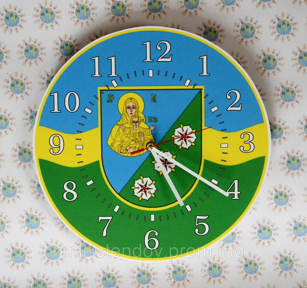 Годинник настінний з гербом Веселинове - фото 1 - id-p5995675