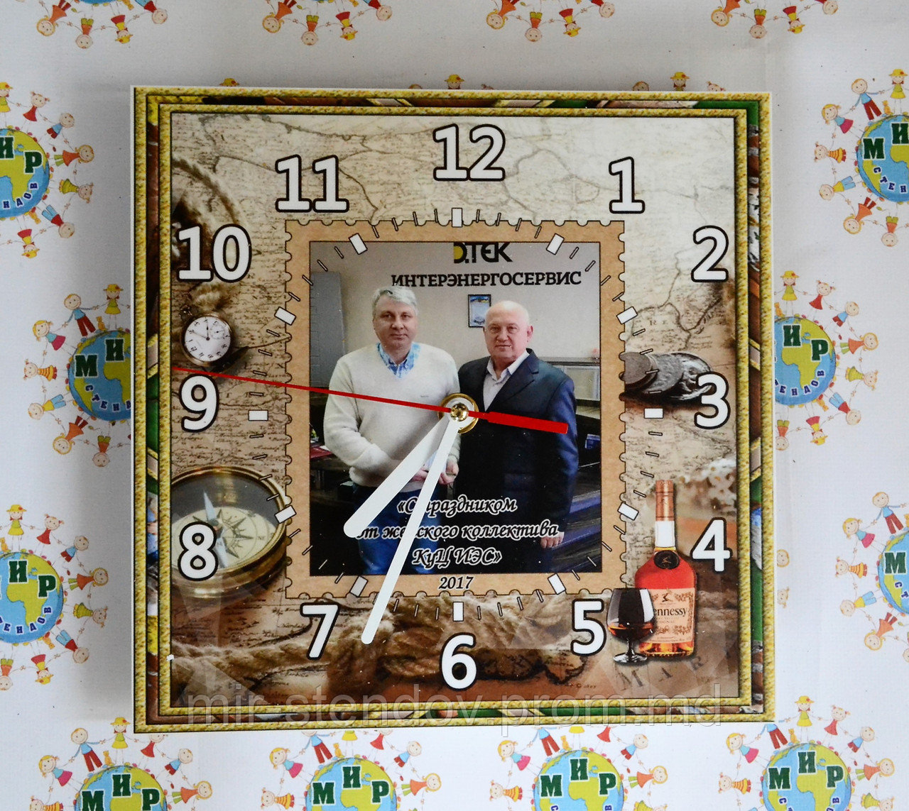 Часы Настенные с вашими фотографиями для мужчин, фото 1
