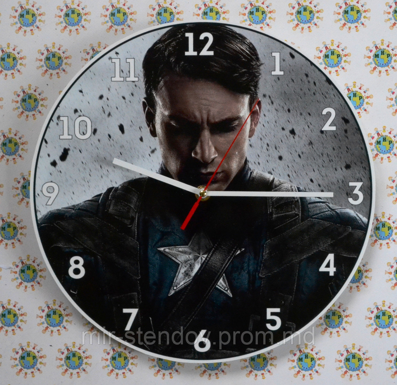 Настенные часы Капитан Америка. Marvel Comics, фото 1
