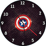Настенные часы Капитан Америка. Лого, фото 2