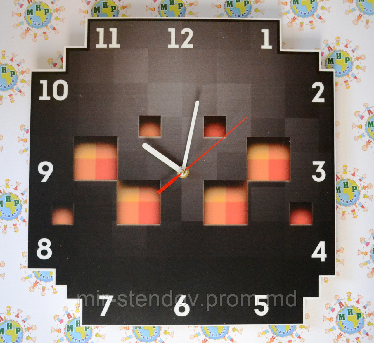 Часы настенные Майнкрафт Паук, фото 1