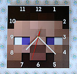 Часы настенные Майнкрафт Стив, фото 2