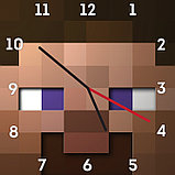 Часы настенные Майнкрафт Стив, фото 3