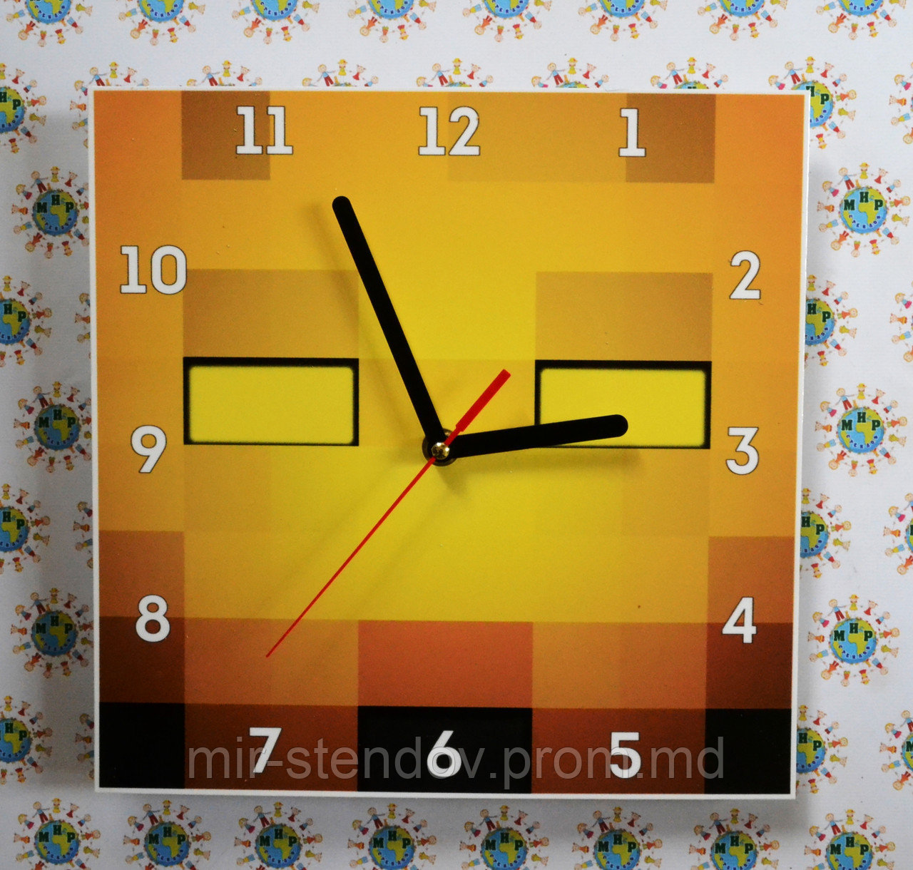 Часы настенные Майнкрафт огонь, фото 1