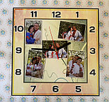 Квадратные часы Настенные с вашими фотографиями. Колаж, фото 5