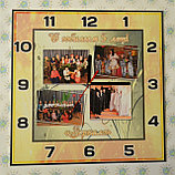 Квадратные часы Настенные с вашими фотографиями. Колаж, фото 2