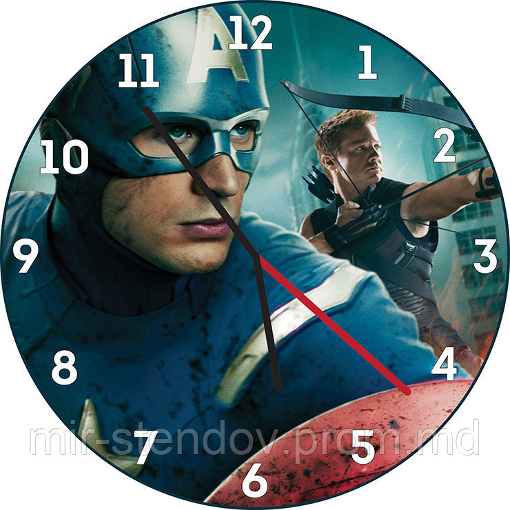 Настенные часы Капитан Америка - фото 1 - id-p5996382