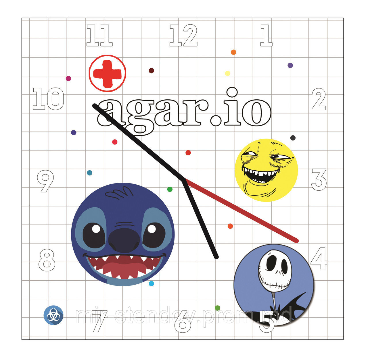 Часы настенные Агар.ио, фото 1