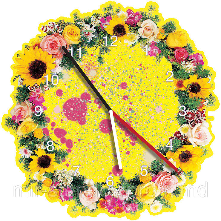 Часы настенные Летние цветы - фото 1 - id-p5996822