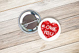 Значок на день святого Валентина Love you, фото 2