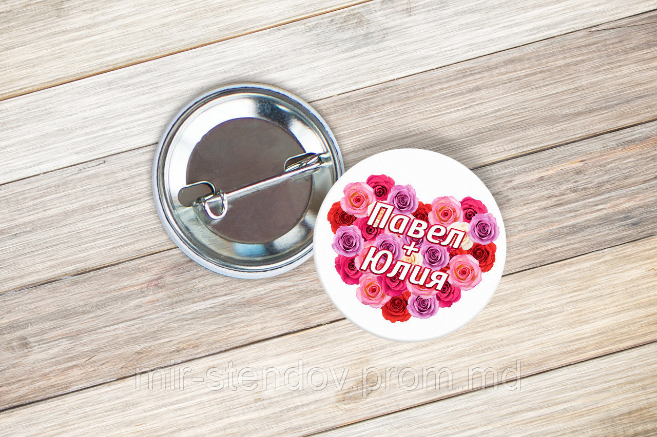 Значок на день святого Валентина Розы, фото 1