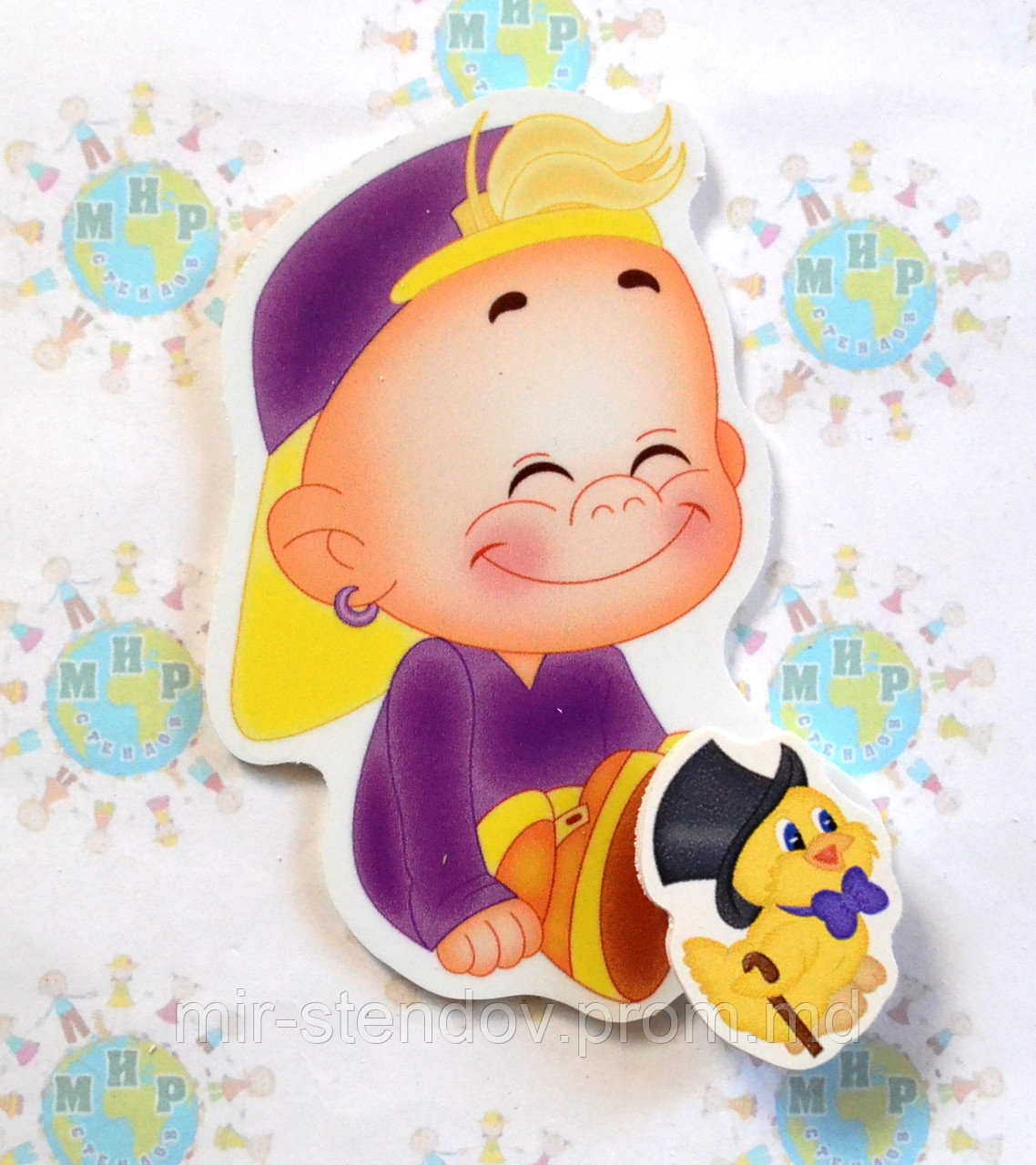 Магнитный стенд для крепления рисунка магнитом Карапузы, фото 1