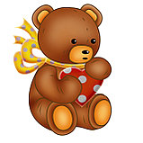 Магнитный стенд для крепления рисунка магнитом Мишки, фото 6