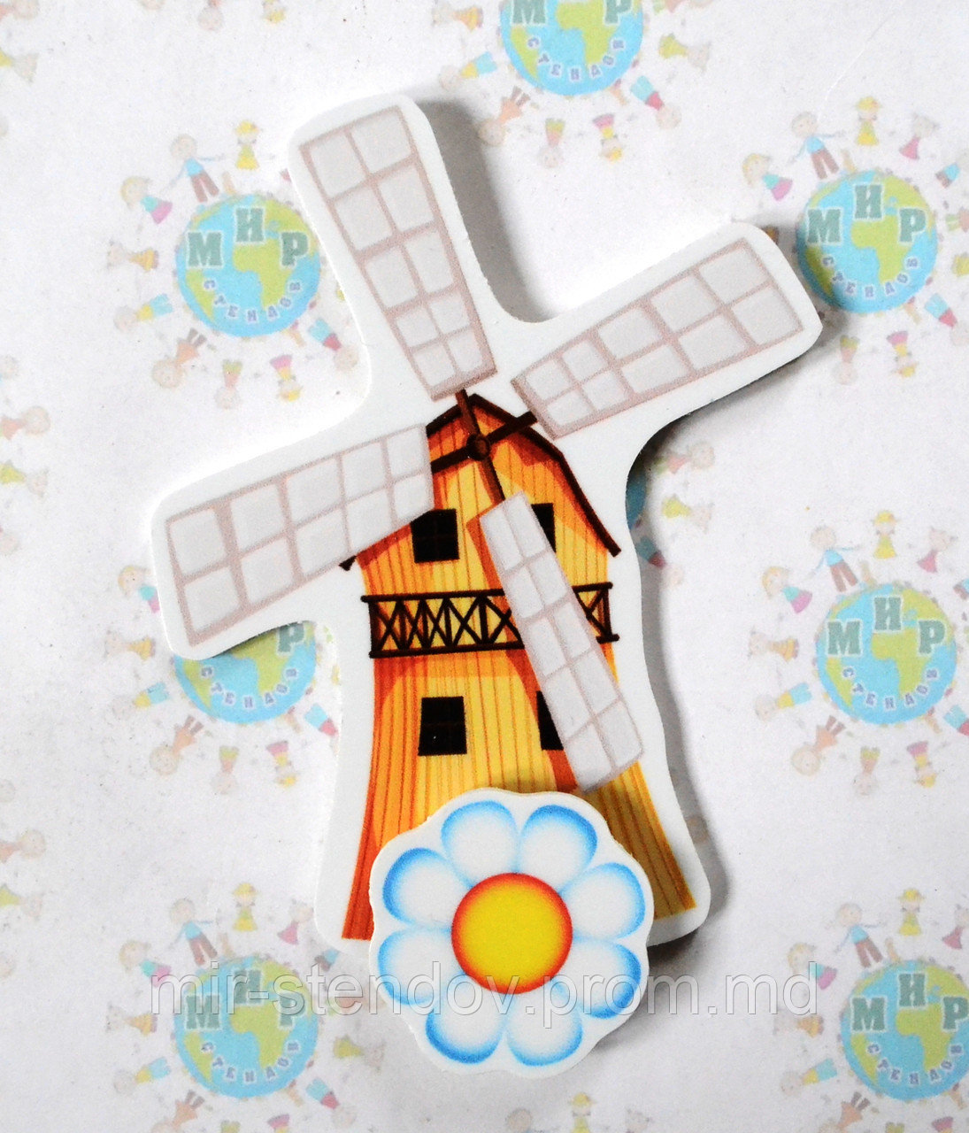 Магнитный стенд для крепления рисунка Мельница, фото 1