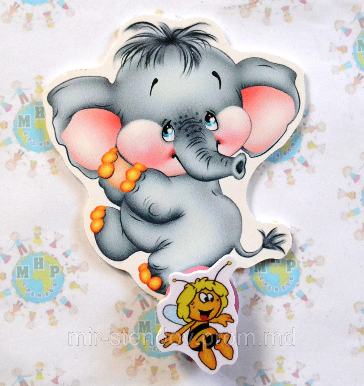 Магнитный стенд для крепления рисунка Слоник, фото 1