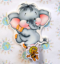 Магнитный стенд для крепления рисунка Слоник