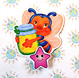 Магнитный стенд для крепления рисунка Пчёлка с банкой, фото 2