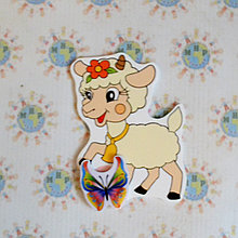 Магнитный стенд для крепления рисунка Овечка