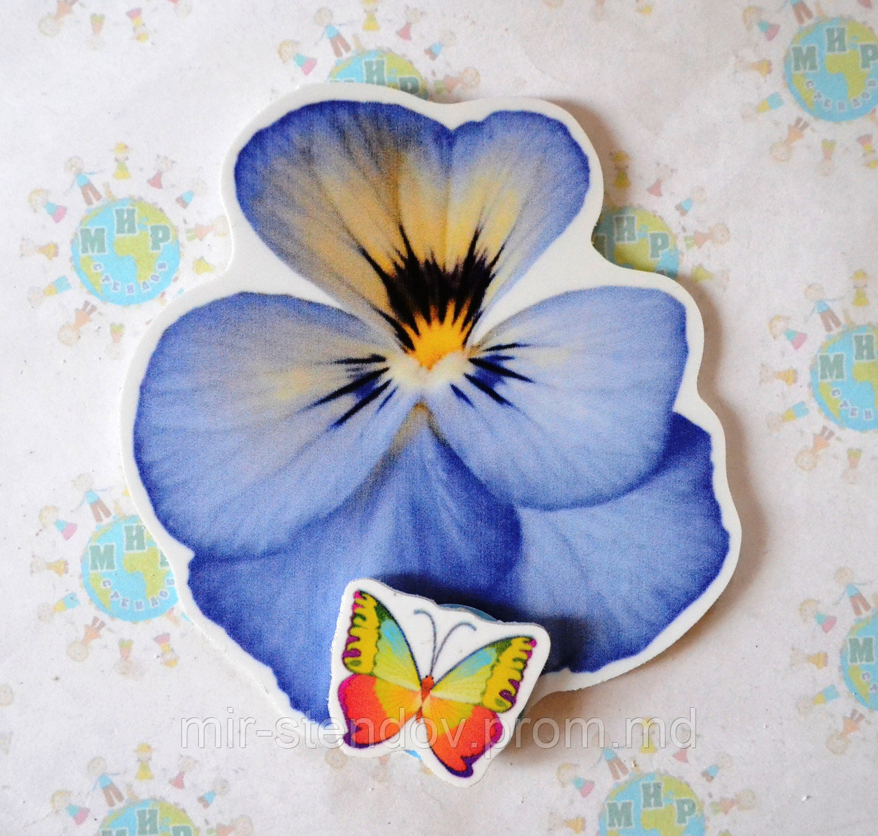 Магнитный стенд для крепления рисунка Фиалки, фото 1