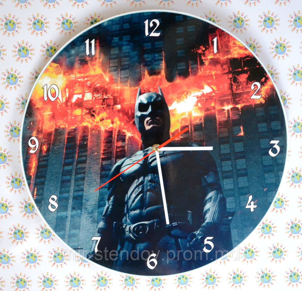 Часы настенные Бэтмен в огне - фото 1 - id-p5997380
