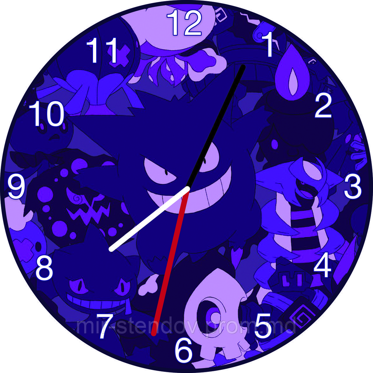 Часы настенные Покемоны синие - фото 1 - id-p5997418