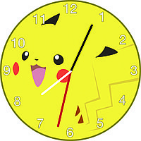 Часы настенные Покемоны жёлтые