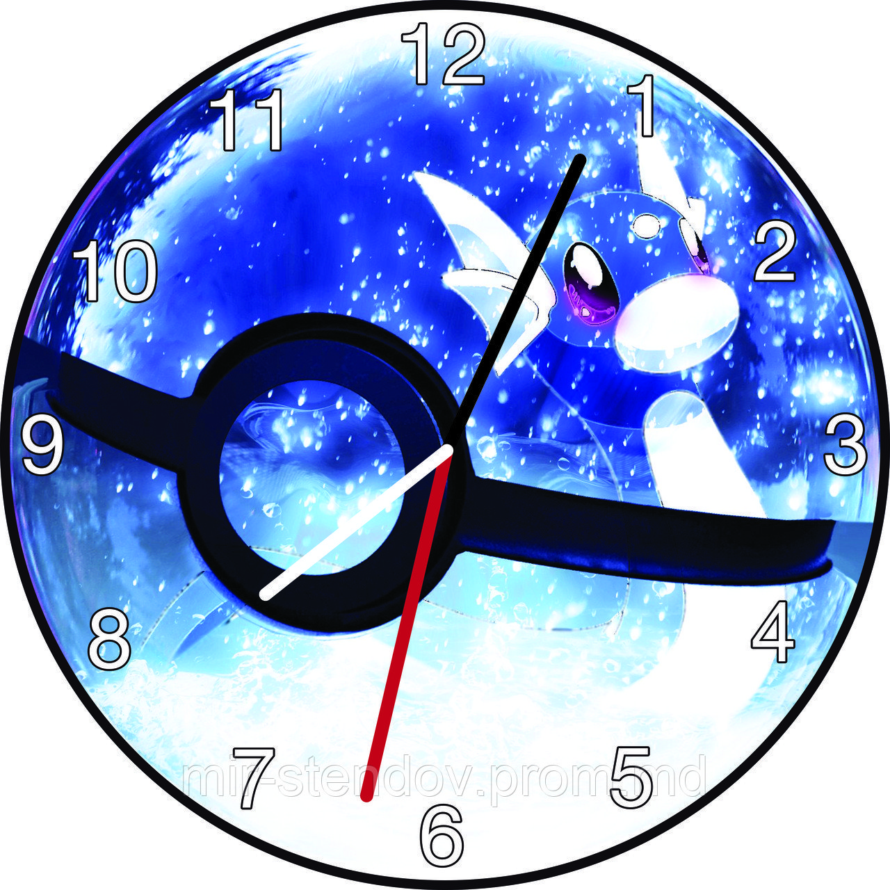 Часы настенные Покемон Го шар - фото 1 - id-p5997437