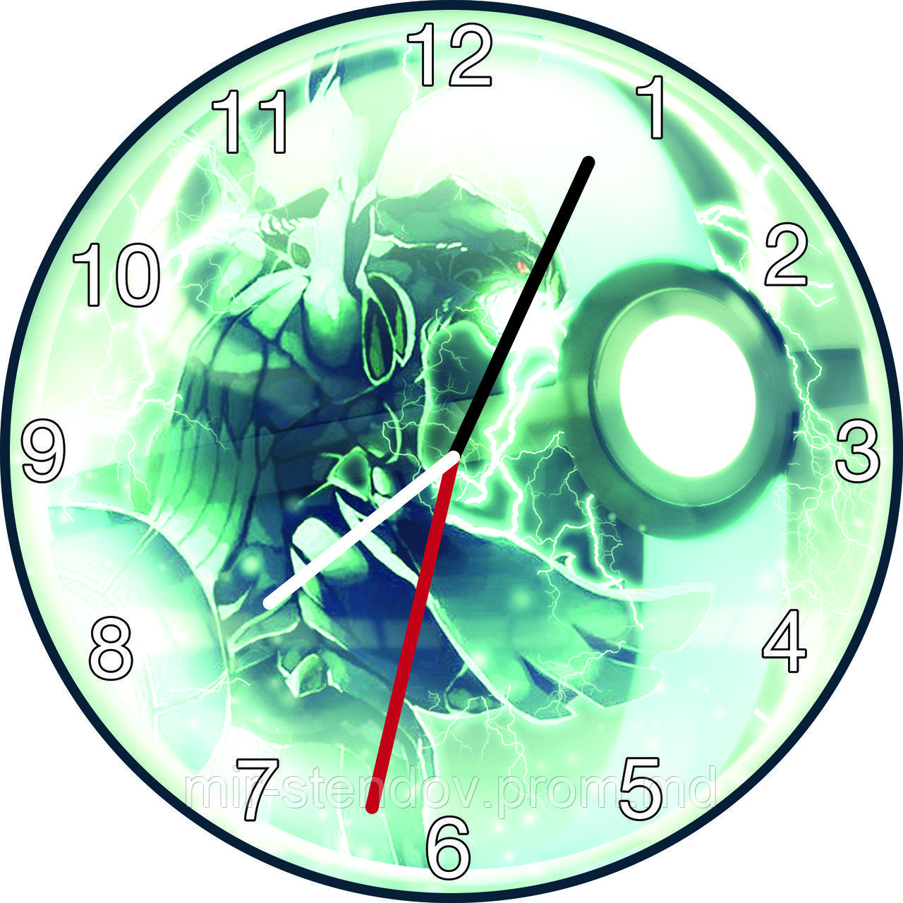 Часы настенные Покемоны шар бирюзовый - фото 1 - id-p5997442