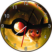 Часы настенные Покемон Го шар лиловый