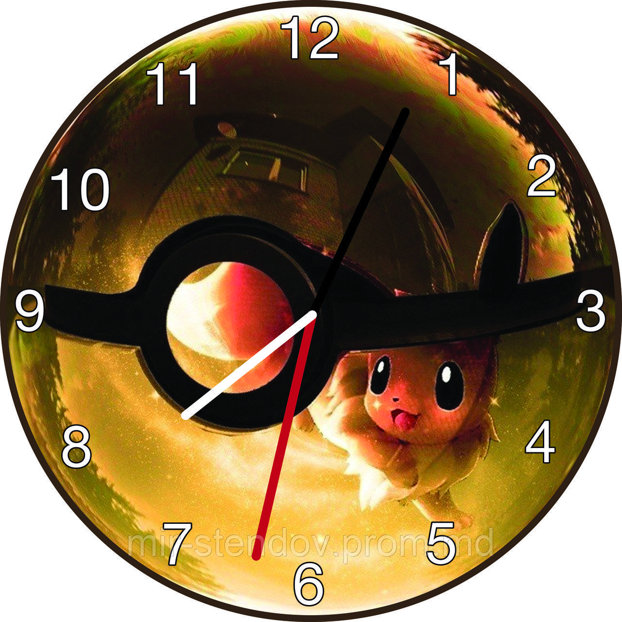 Часы настенные Покемон Го шар лиловый - фото 1 - id-p5997447