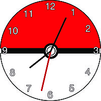 Часы настенные Покемон Го шар логотип
