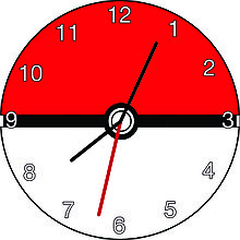 Часы настенные Покемон Го шар логотип