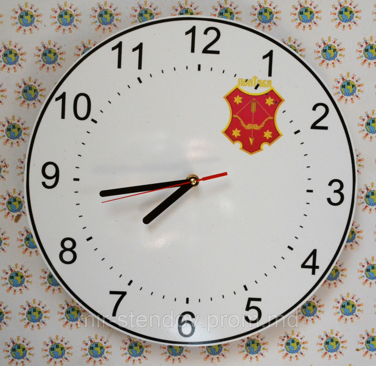 Годинник настінний з гербом свого міста - фото 1 - id-p5997478