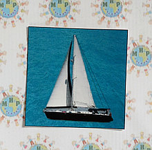 Наклейка на выключатель и розетку Парусник