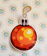 Наклейка интерьерная для стен и окон Ёлочная игрушка