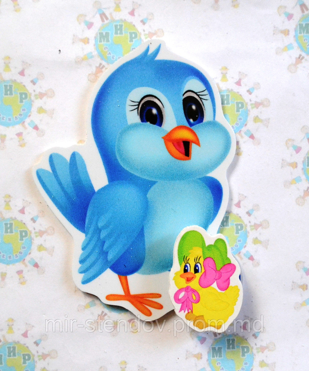 Магнитный стенд для крепления рисунка Воробушек, фото 1