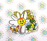 Магнитный стенд для крепления рисунка Ромашка, фото 5