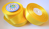 Лента атласная 25 мм Жёлтая, фото 2