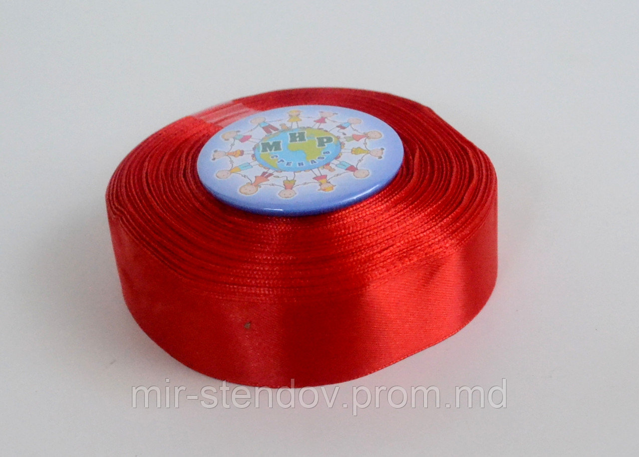 Лента атласная 25 мм Красная, фото 1