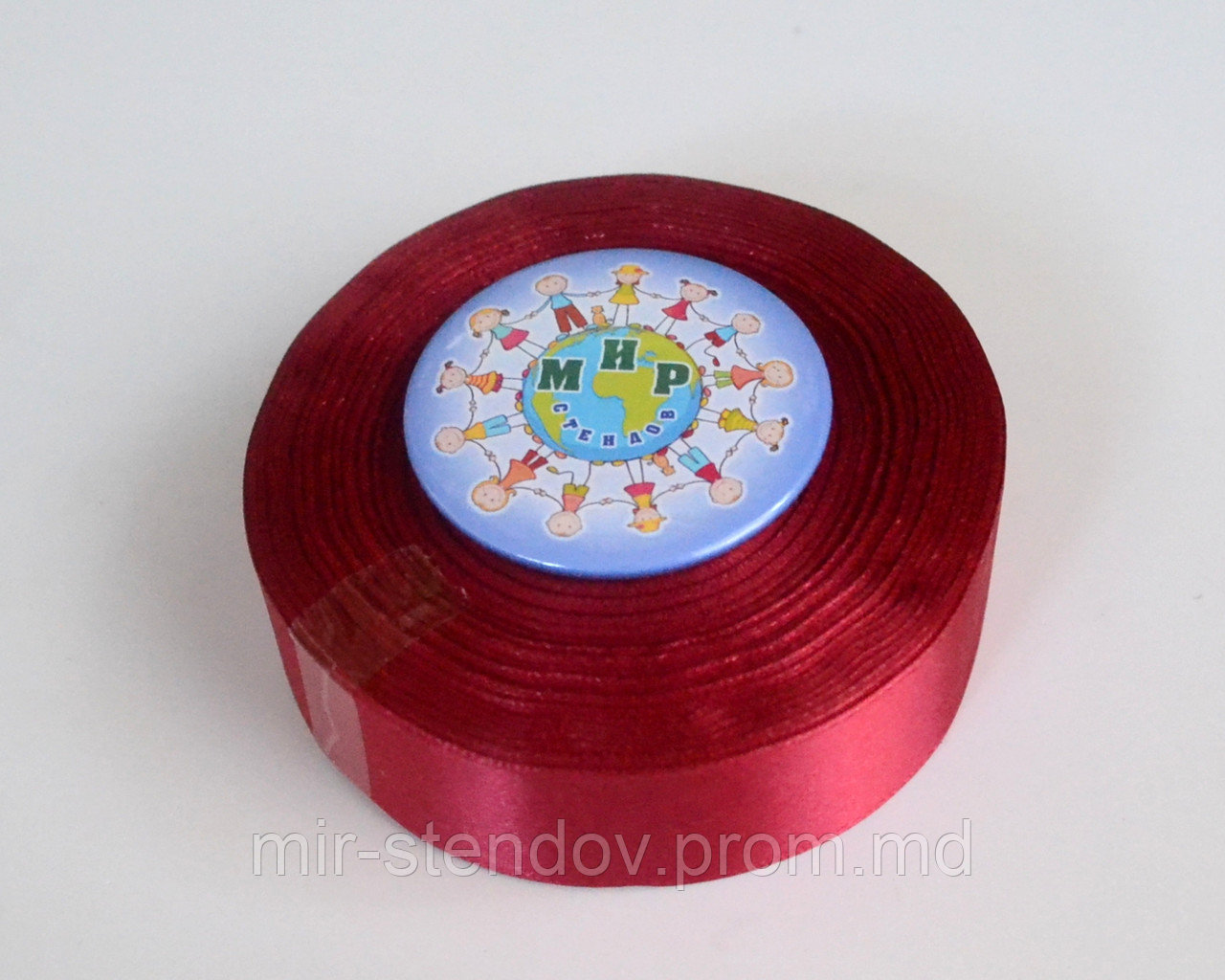 Лента атласная 25 мм Бордовая 8057, фото 1