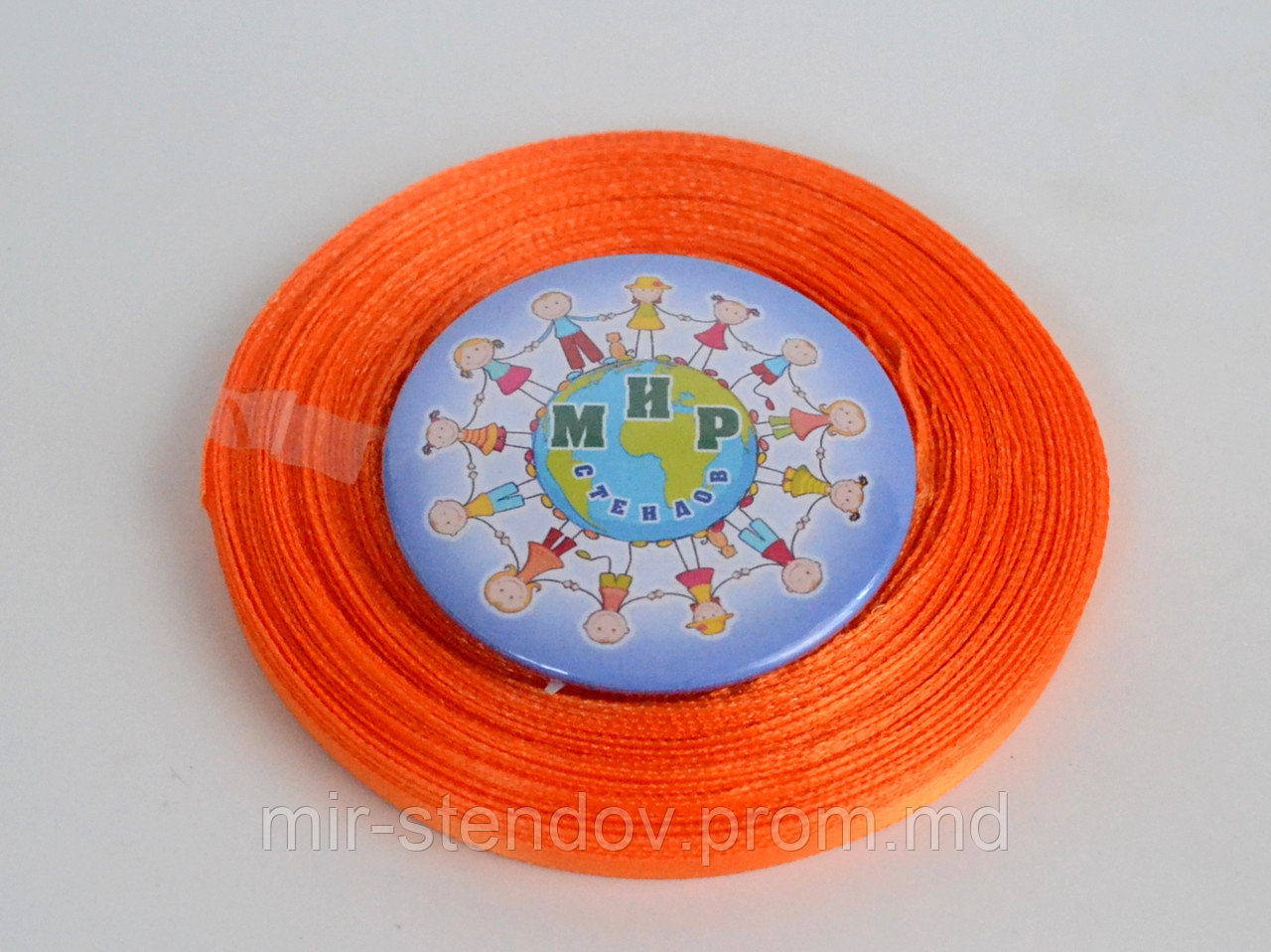 Лента атласная 5 мм Оранжевая, фото 1